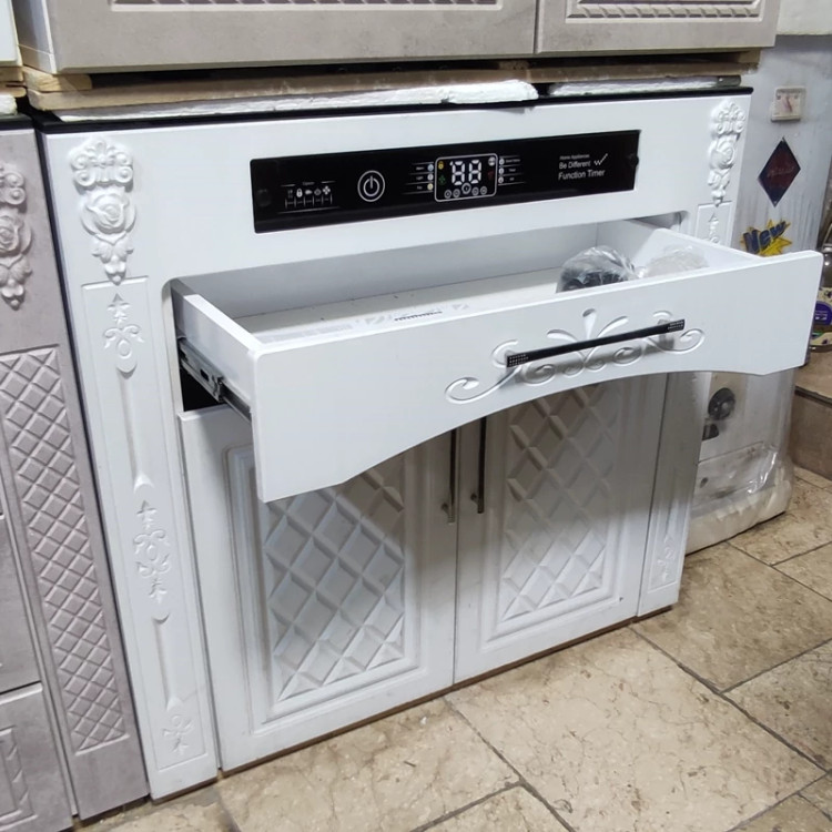 اجاق گاز MDF ضدآب وکیوم 2درب تک کشو